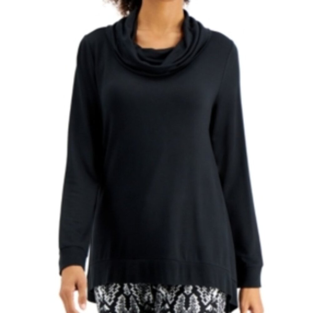 Willow Drive Cowl Neck Swing Top - Size Small - Black